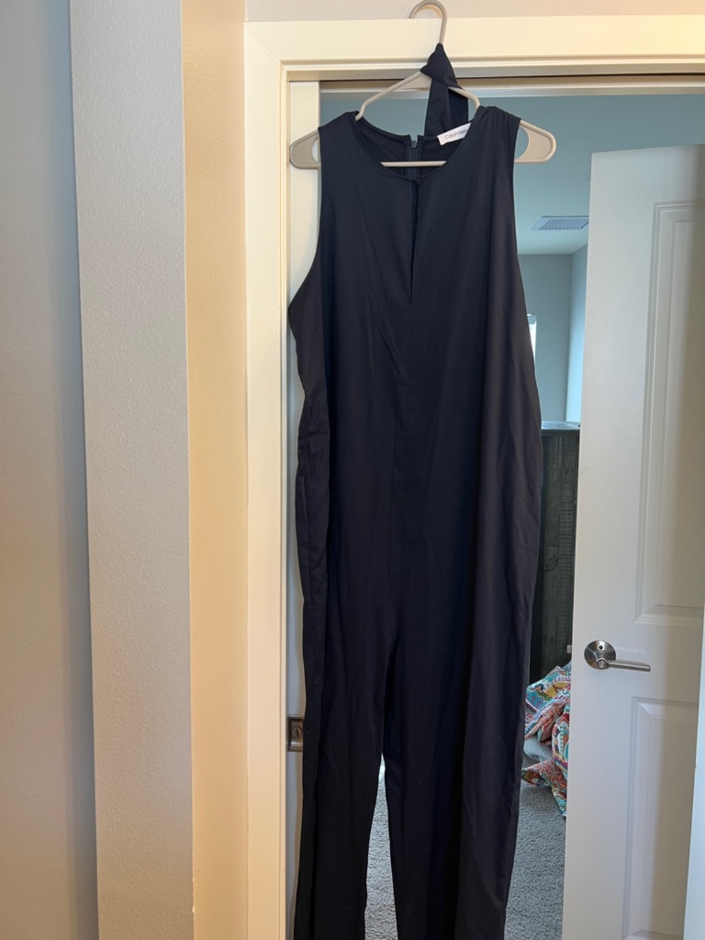 Calvin Klein Black Sleeveless Halter Jumpsuit